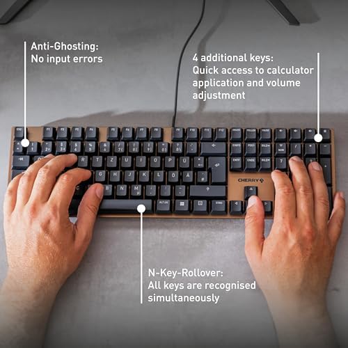 Cherry KC 200 MX Wired Mechanical Office Keyboard MX2A Silent RED Switches - Image 5