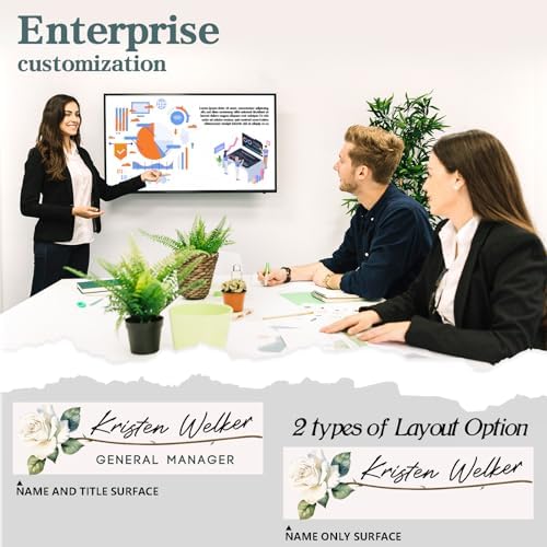 Custom Name Plate for Desk - Personalized Gifts for Coworkers, Boss, Employees, Teacher, Nurse - Office Decor for Women Men - Employee Appreciation Gifts (White Rose) - Image 6