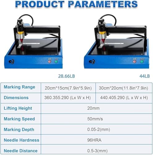 Electric Marking Machine, Desktop Nameplate Tag Marking Tool, Steel Plate Engraving Machine, for Metal&Steel Signs Marking for Al, Iron, Steel 300 * 200MM - Image 5