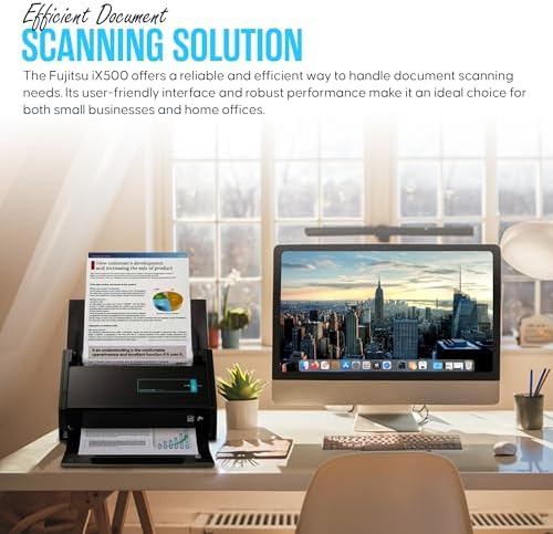 IX500 Fujitsu ScanSnap Duplex Document & Receipt Scanner, Mac/PC, USB 3.0 - Image 5