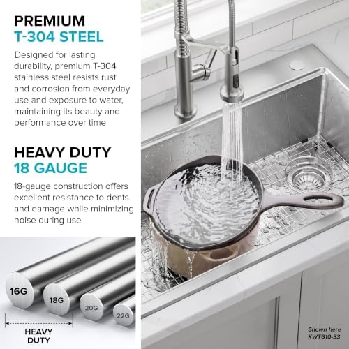 KRAUS Fairlane 30 in Undermount Workstation Single Bowl 18-Gauge Stainless Steel Kitchen Sink with Accessories, KWU610-30 - Image 6
