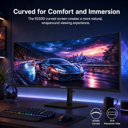 Deco Gear 40" Ultrawide Curved Monitor, 5120x2160, 5K2K, 21:9 75Hz 1ms MPRT - Image 4