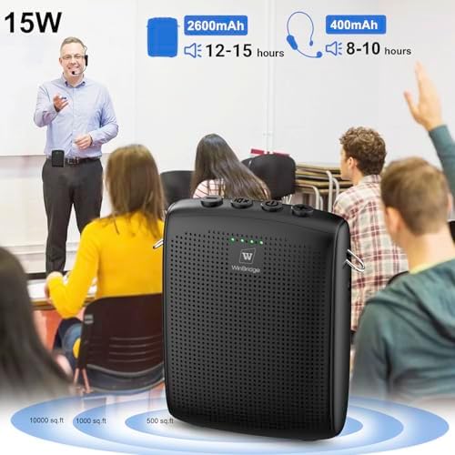 WinBridge Voice Amplifier with Bluetooth, Portable Speaker and Microphone - Image 3