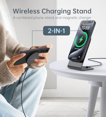 Magnetic Wireless Charger Stand + Charging Pad for iPhone Duo/18-12 Series - Image 2