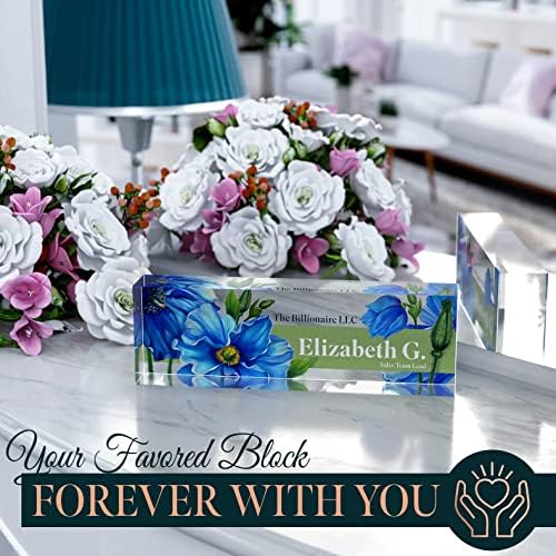 Personalized Name Plate, Custom Name Plates, 2 x 8 Inches, Thick Crystal-Clear Acrylic, Gift Box, Office Desk Decor - Image 5