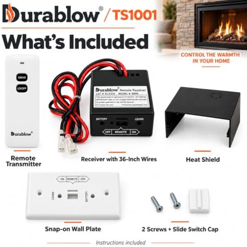 Durablow TS1001 Gas Log/Fireplace On/Off Remote Control Kit for Modulating Variable Flame Servo Motor Gas Valves (Replacement for Sky-MRCK, SR-1001, MRCK) - Image 5
