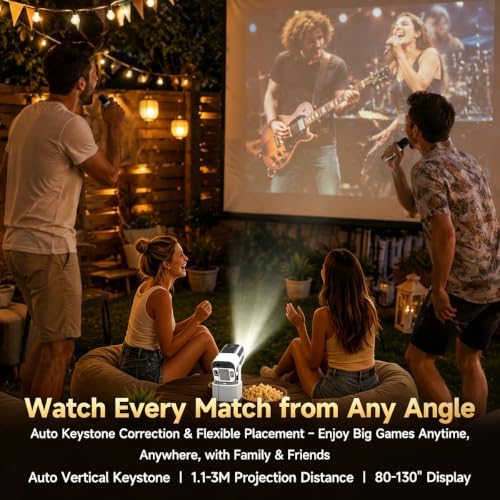 Projector with WiFi and Bluetooth, Projector for Bedroom/Outdoor - Image 4