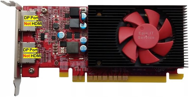 AMD Radeon R7 430 2GB GDDR5, PCI-E 3.0 x 8, Dual DP (Supports 4K), fits SFF Size Computer, Light Performance Card, Compatible with HP 5JW82AA, L39871-001 by Epic+IT+Service