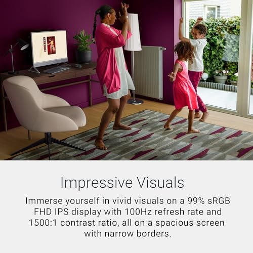 Dell 27 All-in-One Desktop ec27250-27-inch FHD Touch Display, Intel Core 7 Processor 150U, NVIDIA GeForce MX570A 2GB GDDR6 Graphics, 32GB DDR5 RAM, 1TB SSD, Windows 11 Pro, Onsite Service - White - Image 2