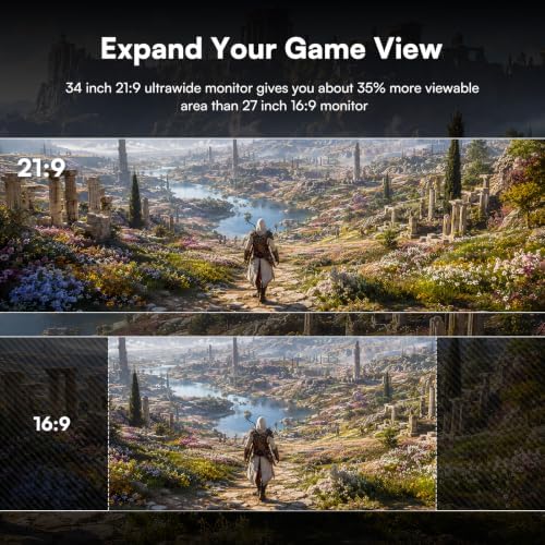 34 Inch Ultrawide Curved Gaming Monitor 180Hz, WQHD 3440x1440P - Image 3