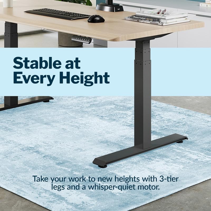 Vari ComfortEdge Electric Standing Desk – 60x30 – Light Wood/Slate - Image 4