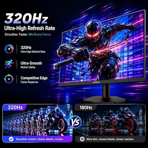 KOORUI 27 Inch 320Hz 1440p Gaming Monitor, Fast IPS, 1ms, HDR400 - Image 2