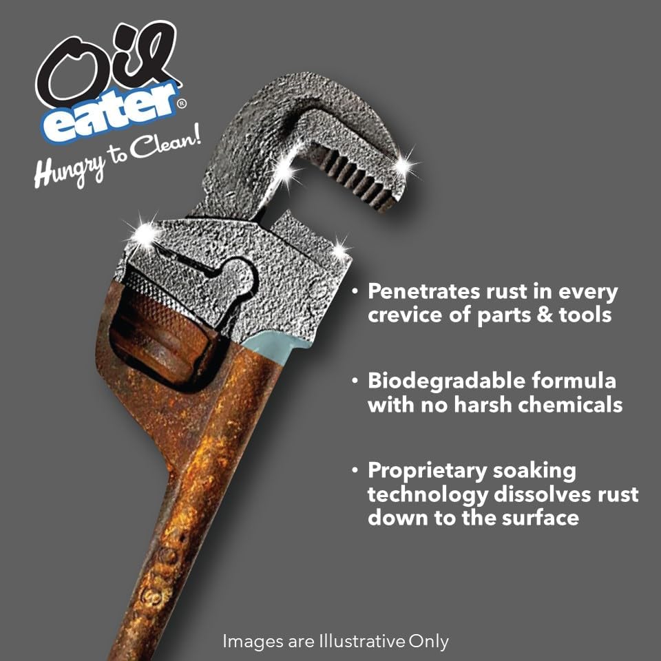 Oil Eater Overnight Rust Remover - Safe & Easy Soak for Tools, Auto Parts, Antiques, 32oz Concentrate - Makes 1-Gallon - Image 6