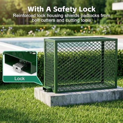 Backflow Preventer Cage, Heavy-Duty Outdoor Steel Protector with 2 Locks - Image 5