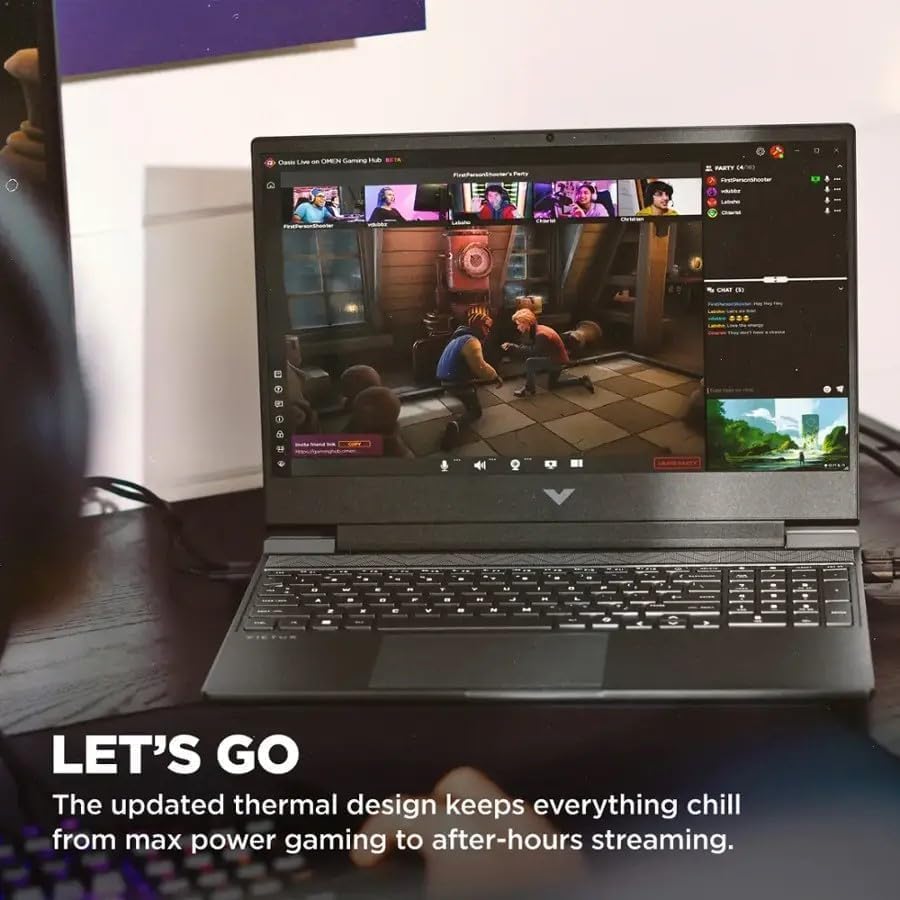 HP Victus FHD-Gaming-Laptop, 15.6" 144Hz RTX 3050 8 Cores Intel Core i5-13420H, 32GB RAM 1TB SSD,Wi-Fi 6 Long Battery Life Numeric Keypad, Backlit Keyboard Win 11 Pro w/GM Accessory - Image 4