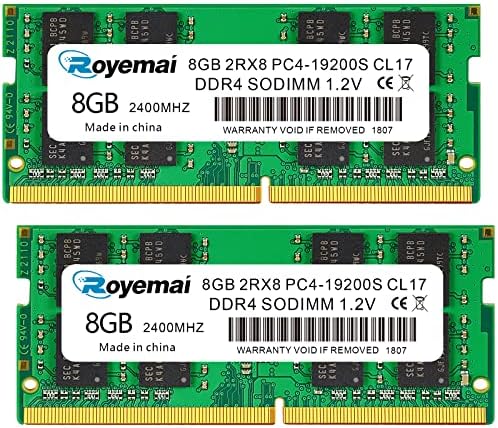 16GB DDR4 19200S PC4 2400 2X8GB SODIMM, DDR4-2400MHz PC4-19200 CL17 2Rx8 1.2V Non-ECC 260 Pin Laptop Memory Module Ram by DUOMEIQI