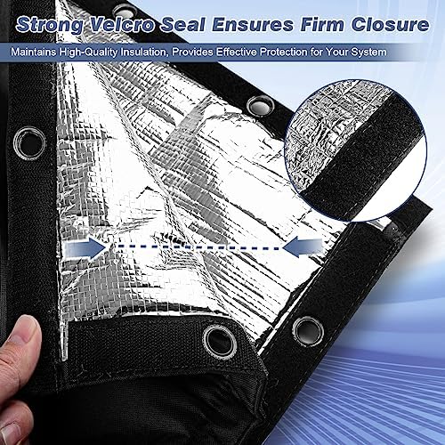 Outdoor Backflow Preventer Cover- 30''W x 24''H, Winter Freeze & Weatherproof Protection for Irrigation Pipes & Sprinkler Valves- Black - Image 6