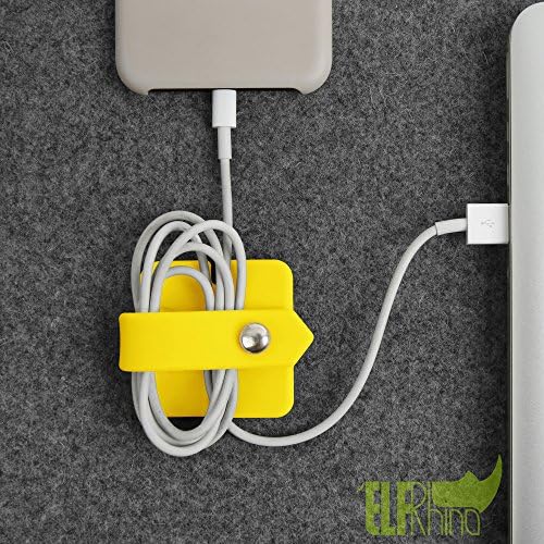 Cord Organizer Tangle-Free Earphone Organizer Headphone Earphone Cable Organizer Cord Wrap Winder Earbuds Wrap Winder Cord Manager Cable Winder(Blue&Yellow, Set of 2) - Image 6