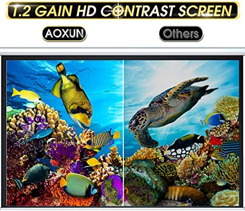 110" Motorized Projector Screen - Indoor and Outdoor Movies Screen 110 inch Electric 16:9 Projector Screen W/Remote Control - Image 4