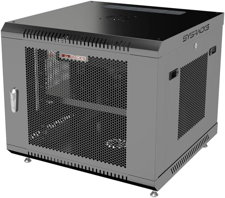 Sysracks 9U Server Rack Cabinet Enclosure | Locking Vented Doors | Network Equipment Rack for Data Centers, IT Rooms, Audio/Video Gear, and Home Offices | for Servers, Routers, Patch Panels - Image 3