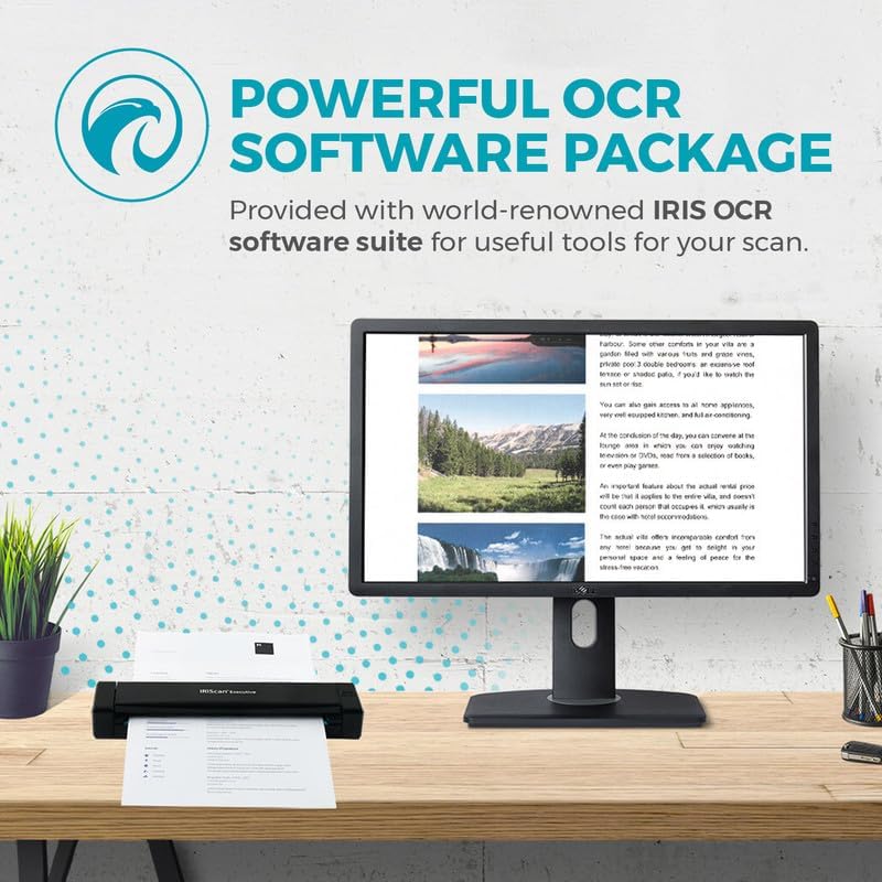IRIScan Executive 4 Pro Black Portable Duplex Scanner, 8 PPM USB Document and Receipt Scanner for Windows, Readiris PDF Included - Image 6