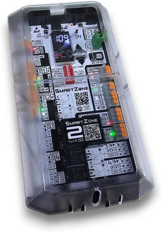 SmartZone-2: Single-Stage, 2-Zone Controller KIT w/ Temperature Sensor - Replace Honewell, ewc, zonefirst HVAC Zone Control Panels - Image 6