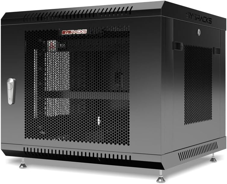 Sysracks 9U Server Rack Cabinet Enclosure | Locking Vented Doors | Network Equipment Rack for Data Centers, IT Rooms, Audio/Video Gear, and Home Offices | for Servers, Routers, Patch Panels - Image 2
