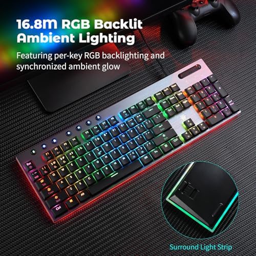 Hexgears GK1702 Wireless Ultra-Thin Gaming Keyboard - Clicky - Image 6