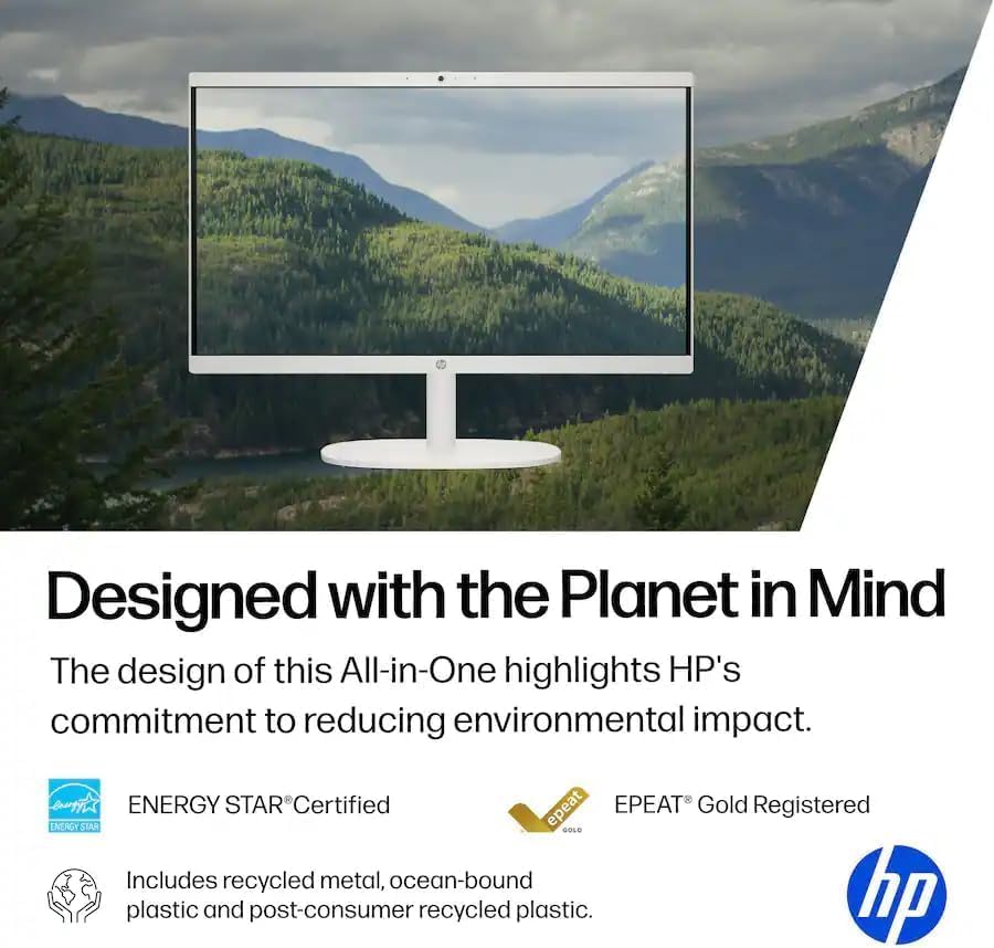 HP 21.5" FHD All-in-One Desktop Computer, 16GB DDR5 RAM 640GB Storage (128GB SSD + 512GB Docking Station Set), Quad-Cores Intel N100, Windows 11 & 8-in-1 Docking Hub, Keyboard & Mouse Included, White - Image 6