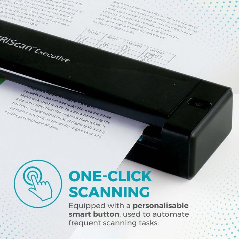 IRIScan Executive 4 Pro Black Portable Duplex Scanner, 8 PPM USB Document and Receipt Scanner for Windows, Readiris PDF Included - Image 5