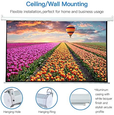 Auto Motorized Projector Screen w/Remote Control, 120 inch 4:3, Silver - Image 4
