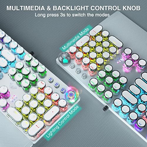 AULA F2088 Typewriter Style Mechanical Gaming Keyboard Wired, 104 Keys - Image 5