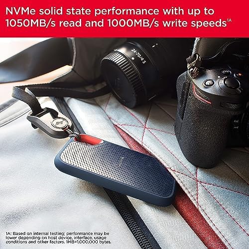 Sandisk 4TB Extreme Portable SSD, Up to 1050MB/s, USB-C, USB 3.2 Gen 2, IP65 Water and Dust Resistance, Updated Firmware, External Solid State Drive, SDSSDE61-4T00-G25 - Image 4