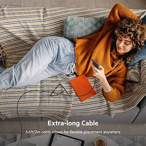 Belkin Wireless Charger for MagSafe, 15W Fast Charging Pad (PSU Not Included) w/ Kick Stand & 6.6ft Long Braided Cable, Compatible w/ iPhone 15, 15 Pro, 15 Pro Max, 14 & 13, and iPhone Mini - Black - Image 6