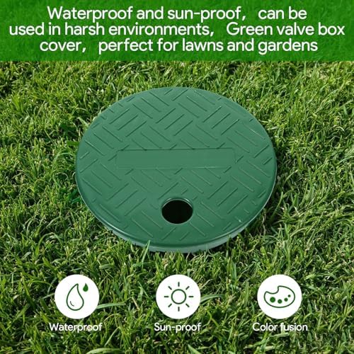 4Pcs Sprinkler Valve Cover, ID 5.5" OD 6" Sprinkler Covers for Outside Sprinkler Irrigation System, Round Irrigation Valve Box Cover Lid for Garden, Lawn Yard Irrigation Box (6 Inch) - Image 3