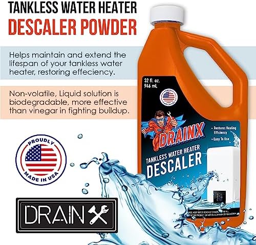 DrainX Tankless Water Heater Flush Kit Includes 4 Quarts of Eco Friendly and Powerful Liquid Descaling Solution for 4 Uses, 5 Gallon Bucket and 1/6HP Extra Strength Pump - Image 6