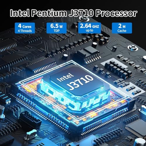 Firewall Mini PC J3710 Quad Core, 4 x i225V 2.5GbE LAN Fanless OPNsense Appliance, 8GB RAM 64GB SSD, Micro Router Computer Hardware, AES-NI, HD+DP Dual Display, Console, 2USB3.0, SPK/MIC - Image 2
