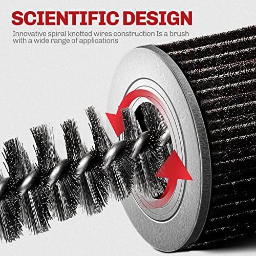 6PCS 304 Stainless Steel Bore Brush Copper Pipe Cleaner, Twisted Wire Drill Brush,1/4 Inch Hex Shank S2 Steel Handle, for Power Drill Plumbing Tools - Image 4
