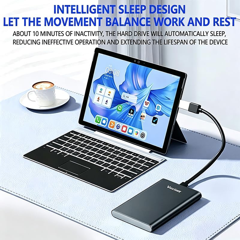 2TB Portable External HDD - USB 3.0/2.0 Compatible, Shock/Dust/Rain Resistant for Mac & PC - Image 3