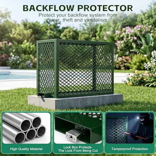 Steel Backflow Preventer Cover, 34.37" L × 13.39" W × 24.02" H-10pcs - Image 3