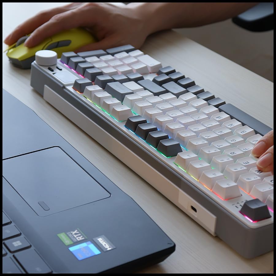 iRocks K85R RGB Mechanical Keyboard (ICY White, Bubble Switch) - Image 4
