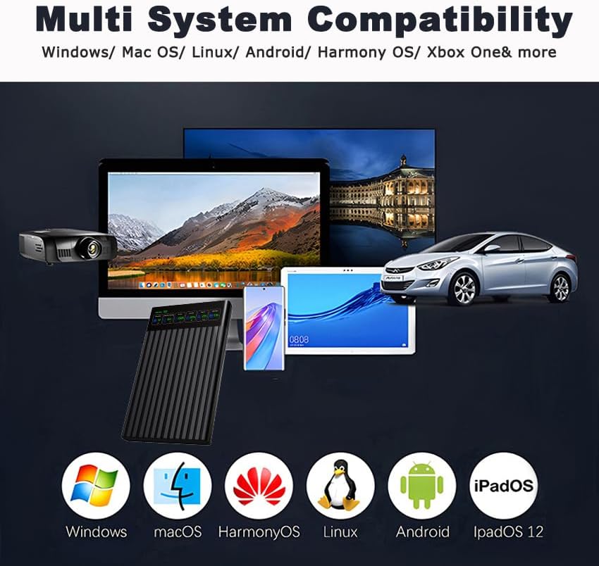 HWAYO 750GB 2.5'' Portable External Hard Drive with LCD Display USB3.1 HDD - Image 5