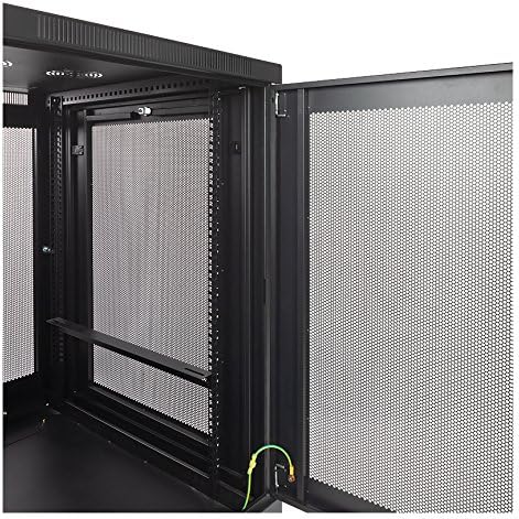 NavePoint 18U Network Cabinet with Wheels 33” Deep, 18U Wall Mount Server Rack with Locking Perforated Door, 19 Inch Rack for IT Equipment, 18U Network Rack Enclosure, 1000lbs Capacity, Black - Image 5