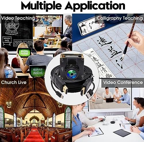 HDMI 4K Webcam - USB HDMI Simultaneous Output Streaming Camera - 2X Digital Zoom, 180 Degree Fisheye Lens - PC Camera for Raspberry Pi, Jetson Nano, Laptop, Online Teaching - Image 7